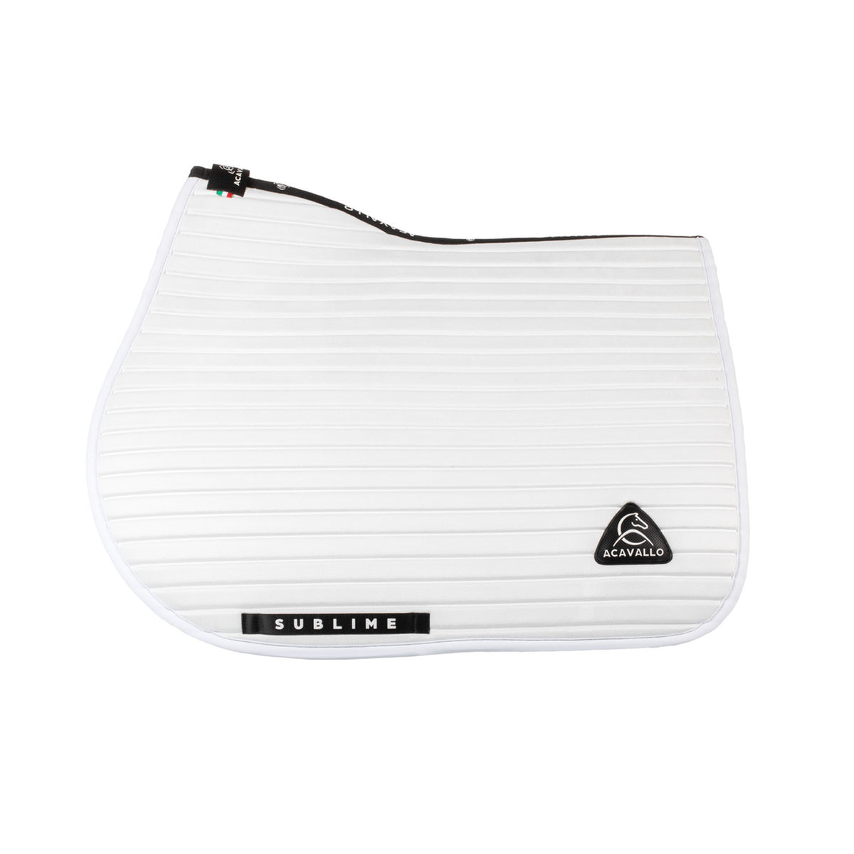 Acavallo Sublime striped jumping saddle pad in technical fabric