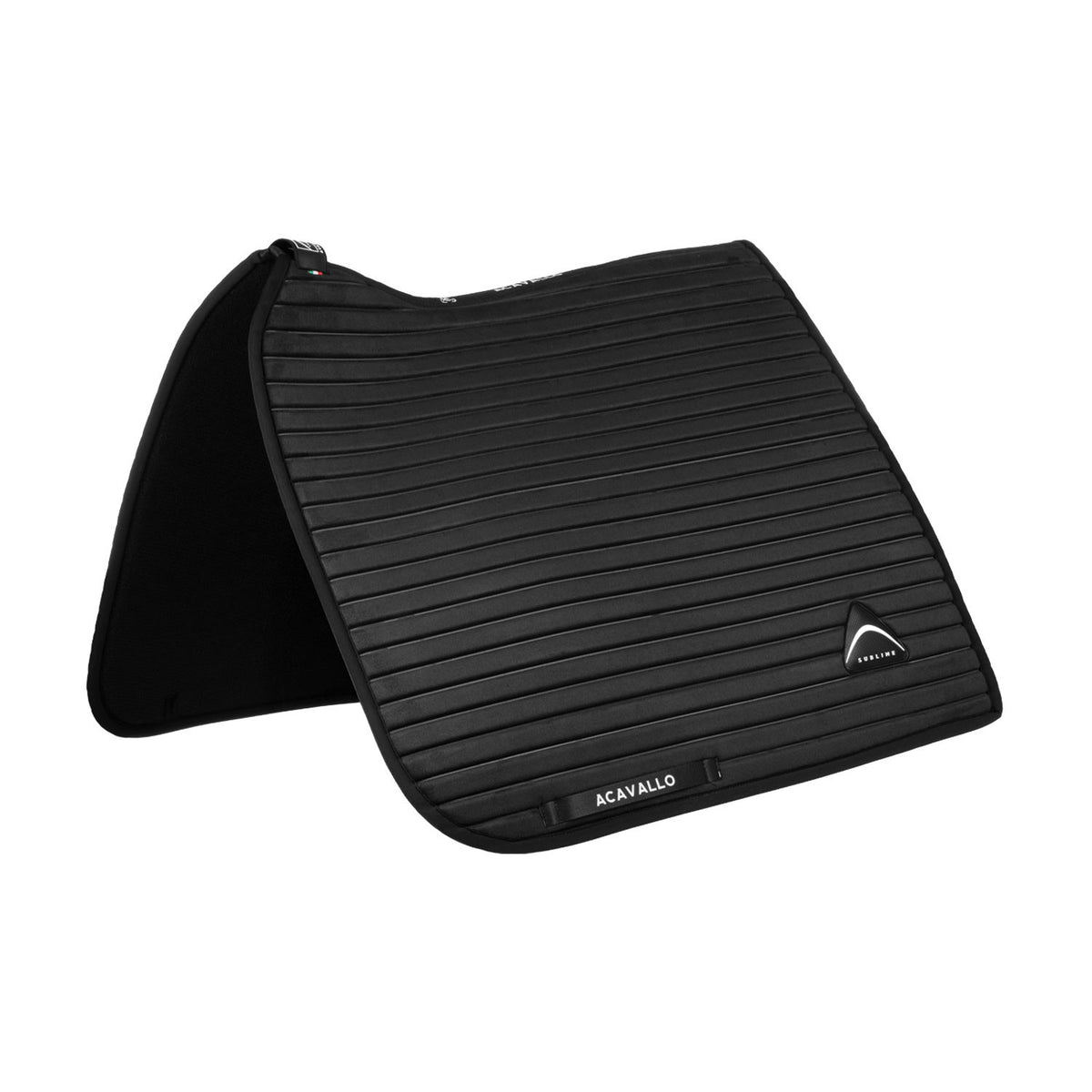Acavallo Sublime striped dressage saddle pad in technical fabric