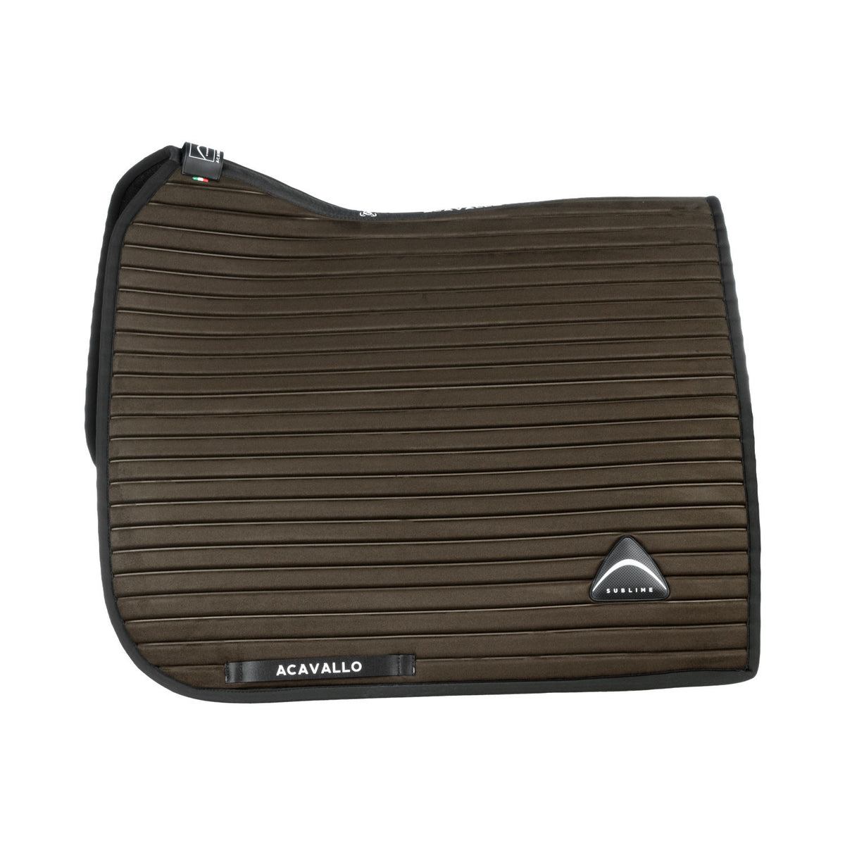 Acavallo Sublime striped dressage saddle pad in technical fabric