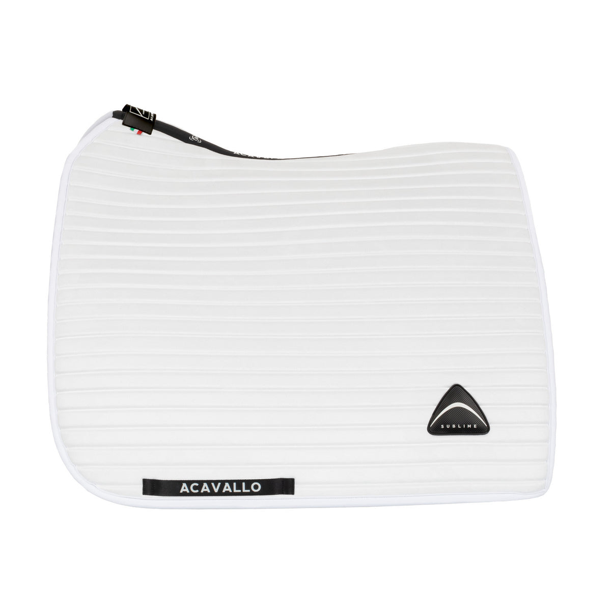 Acavallo Sublime striped dressage saddle pad in technical fabric