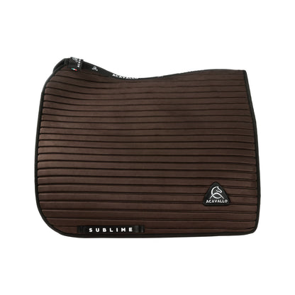 Acavallo Sublime striped dressage saddle pad in suede
