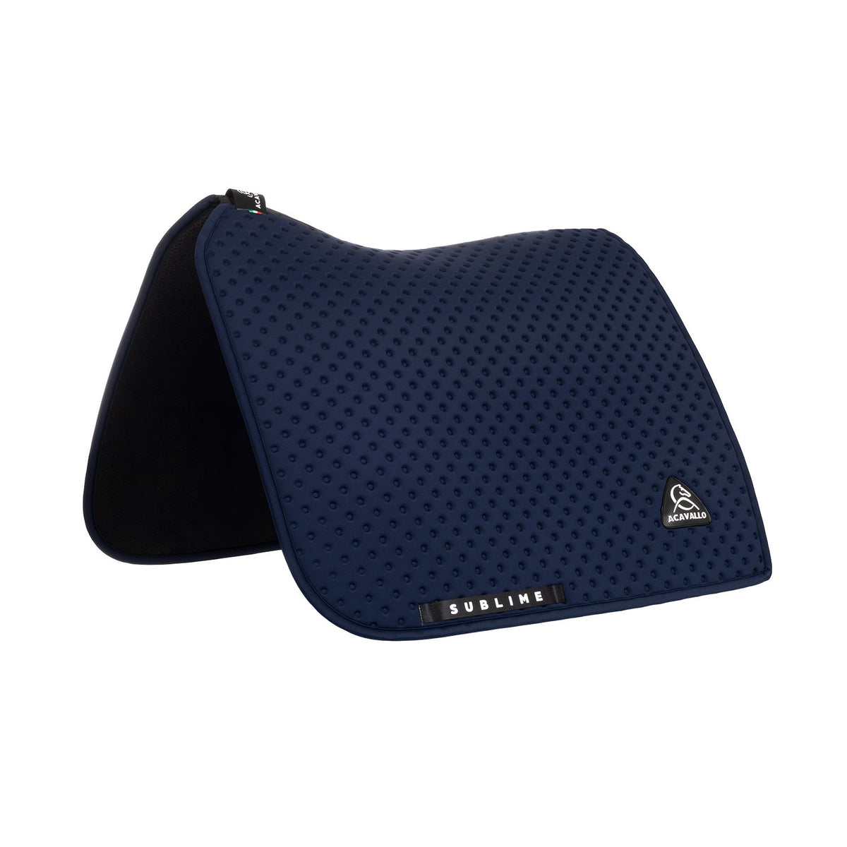 Acavallo Sublime striped dressage saddle pad in suede