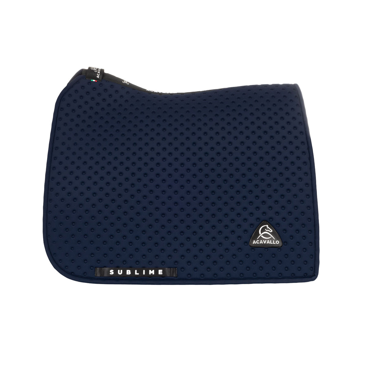 Acavallo Sublime striped dressage saddle pad in suede