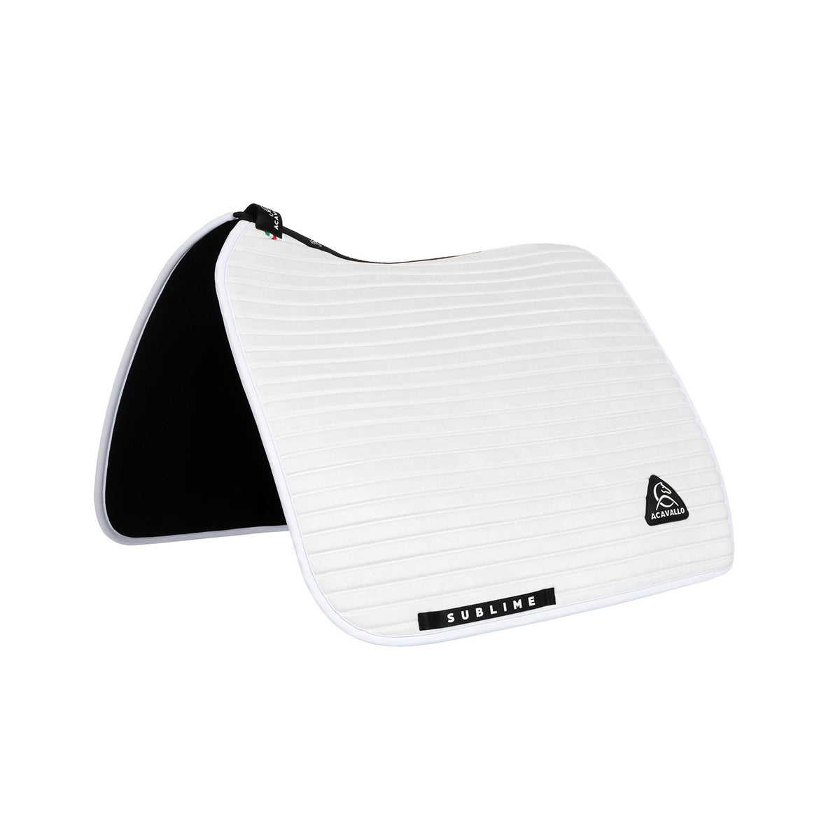 Acavallo Sublime striped dressage saddle pad in suede