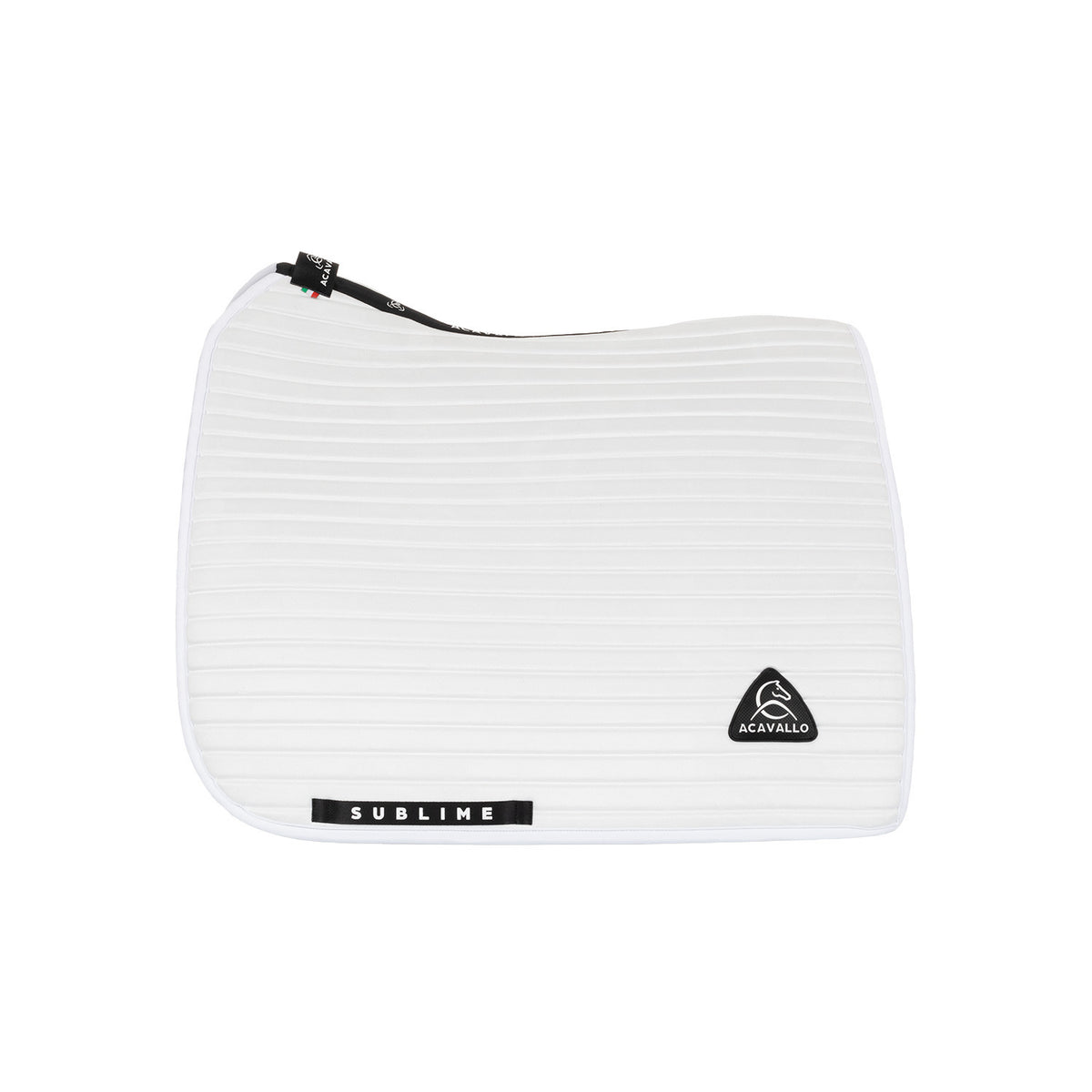 Acavallo Sublime striped dressage saddle pad in suede