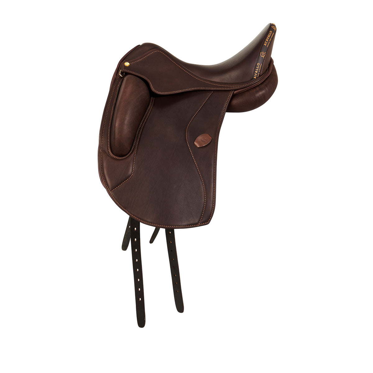 Acavallo Perugino dressage saddle short knee blocks