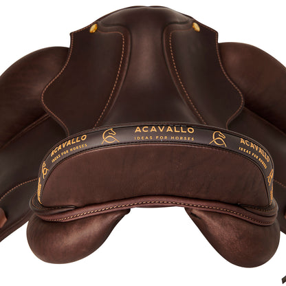 Acavallo Perugino dressage saddle short knee blocks