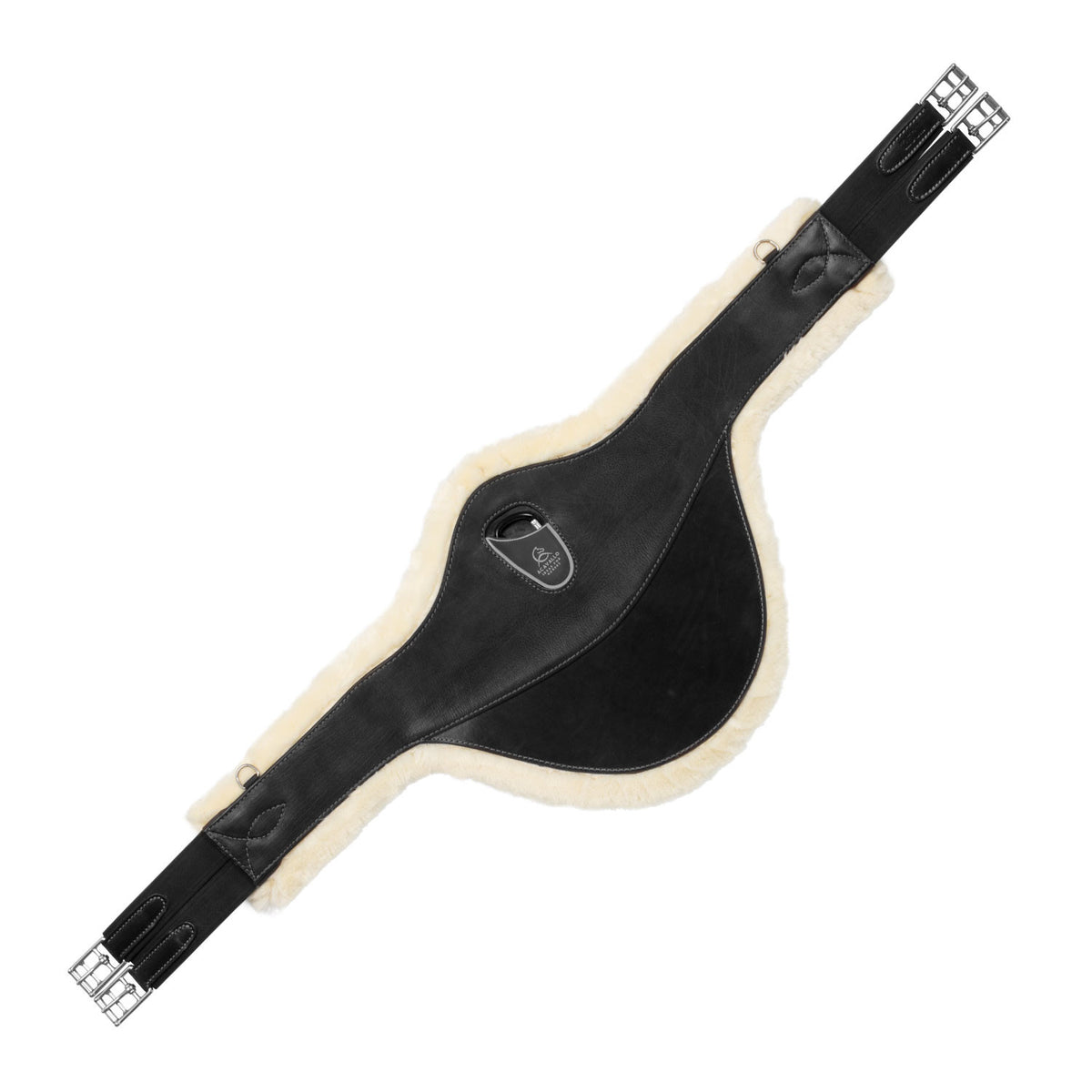 Acavallo Jumping stud guard girth removable faux sheepskin