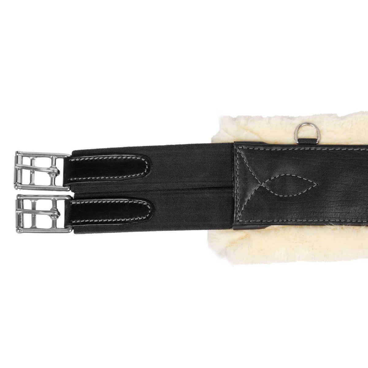 Acavallo Jumping stud guard girth removable faux sheepskin