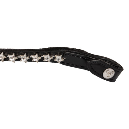 Acavallo Browband calfskin & starry crystals