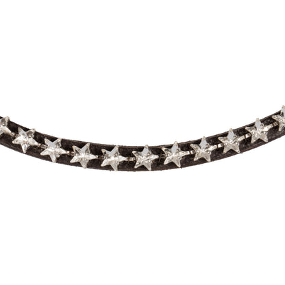Acavallo Browband calfskin & starry crystals