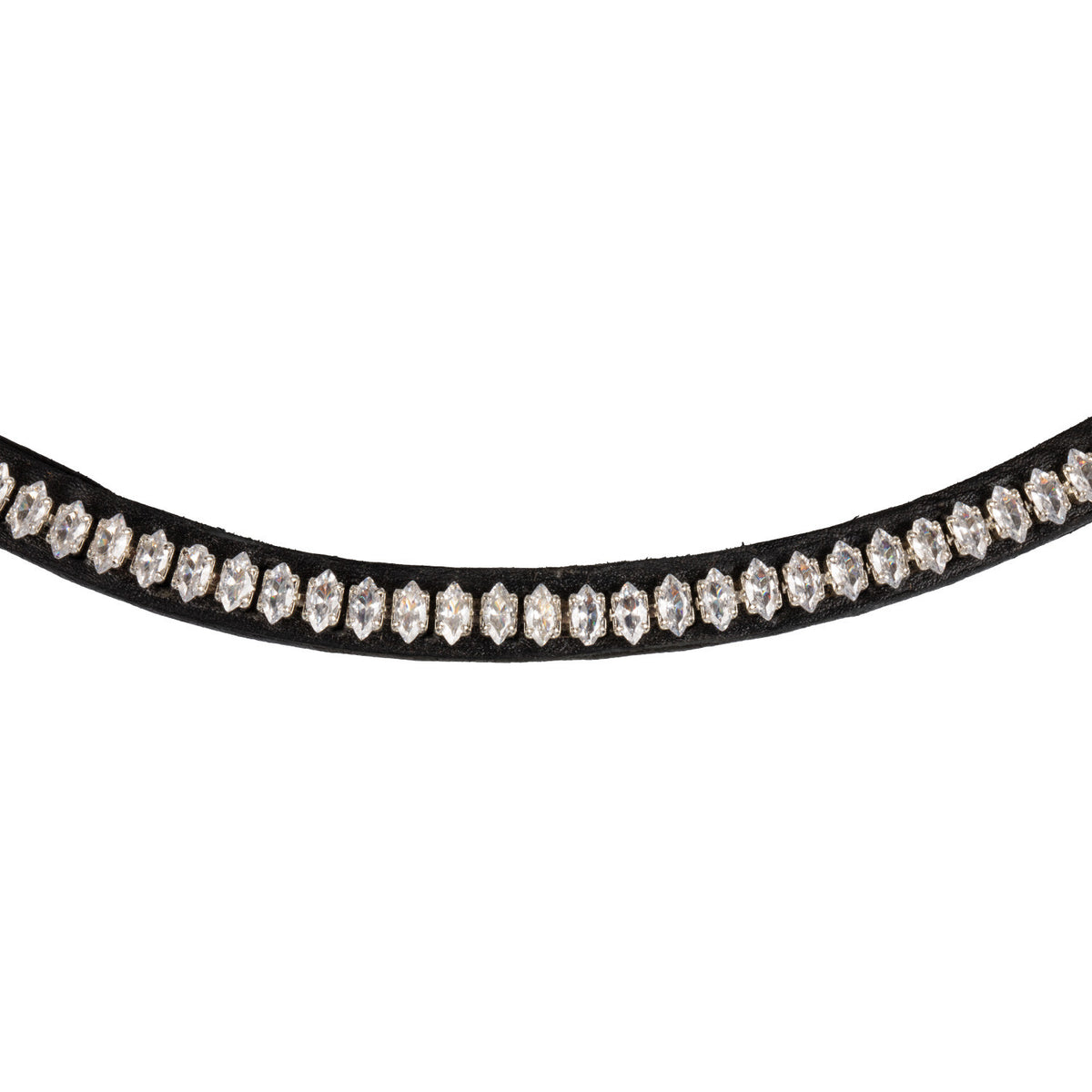Acavallo Browband calfskin & oval crystals