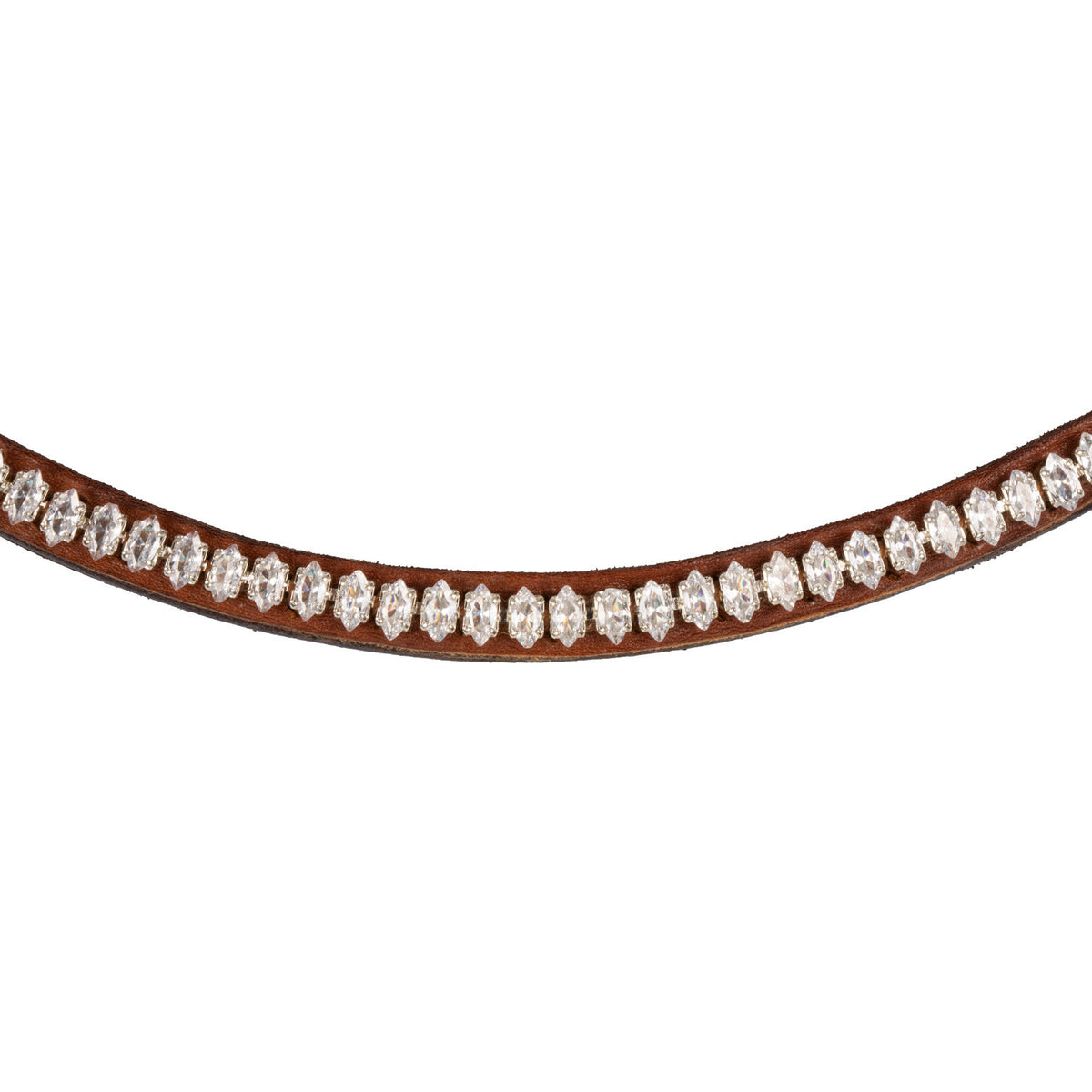 Acavallo Browband calfskin & oval crystals