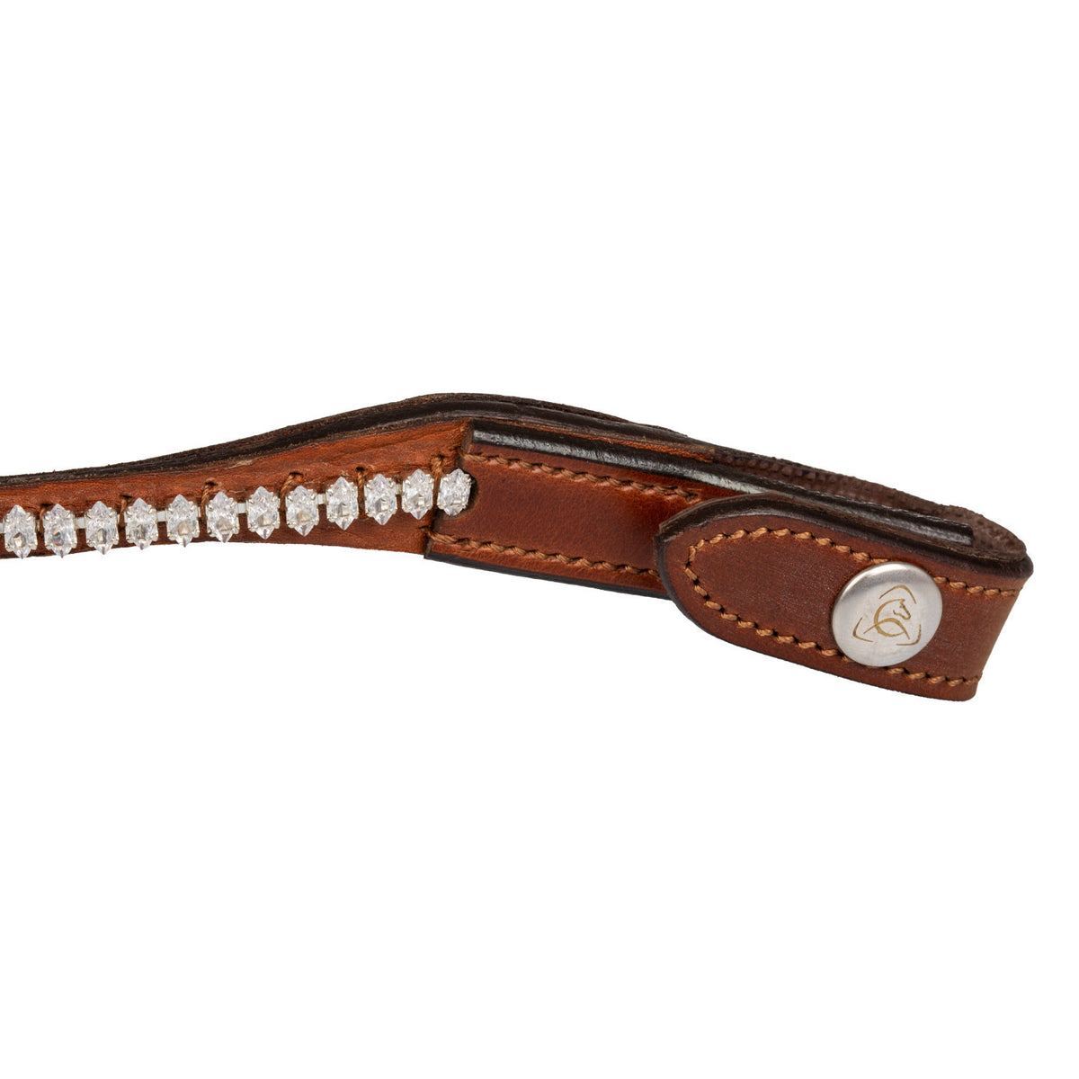 Acavallo Browband calfskin & oval crystals