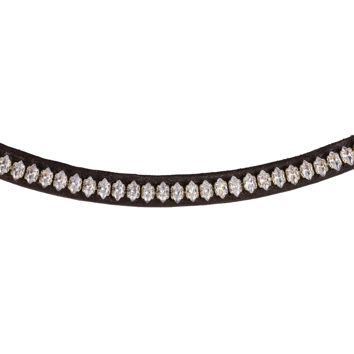 Acavallo Browband calfskin & oval crystals