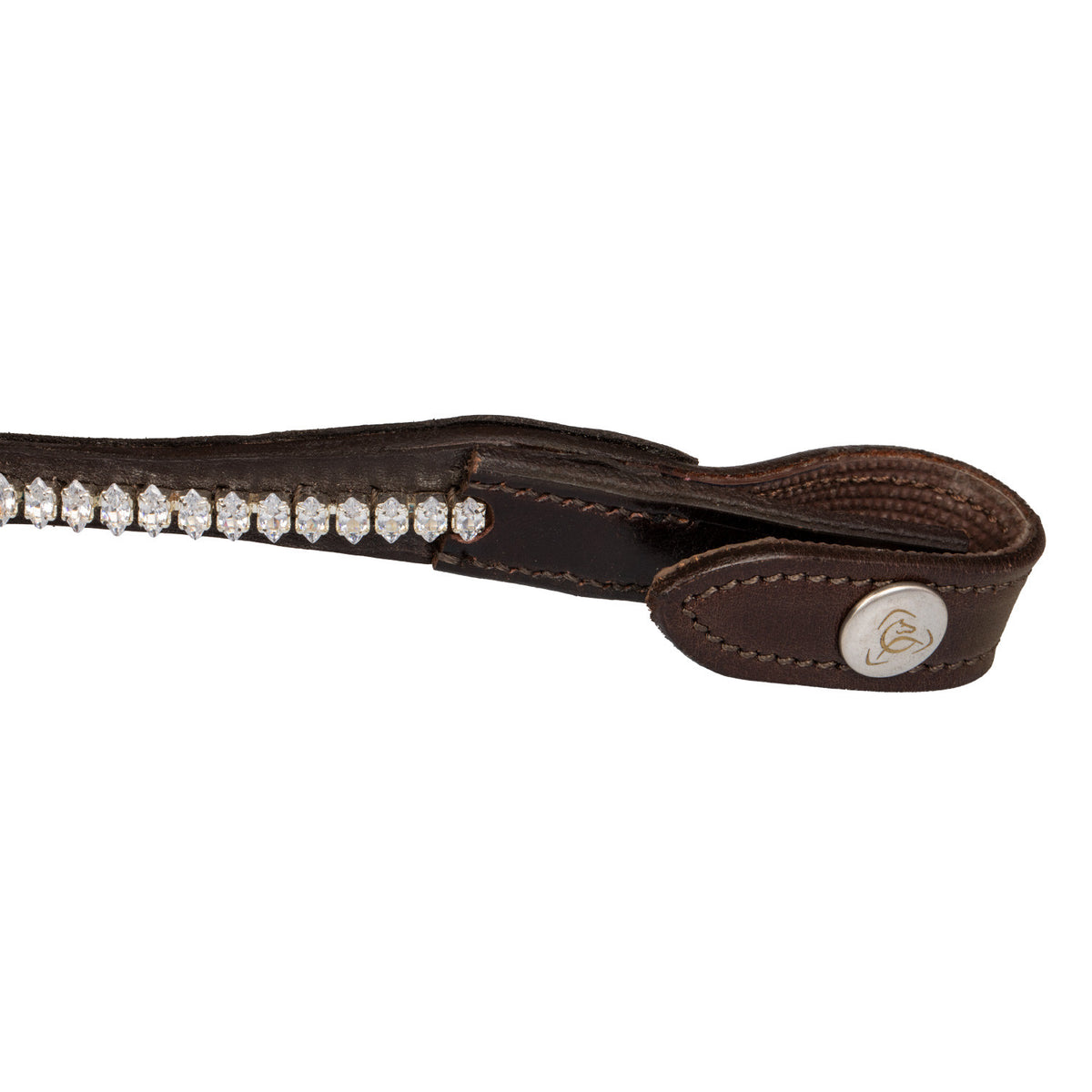 Acavallo Browband calfskin & oval crystals