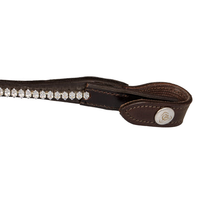 Acavallo Browband calfskin & oval crystals