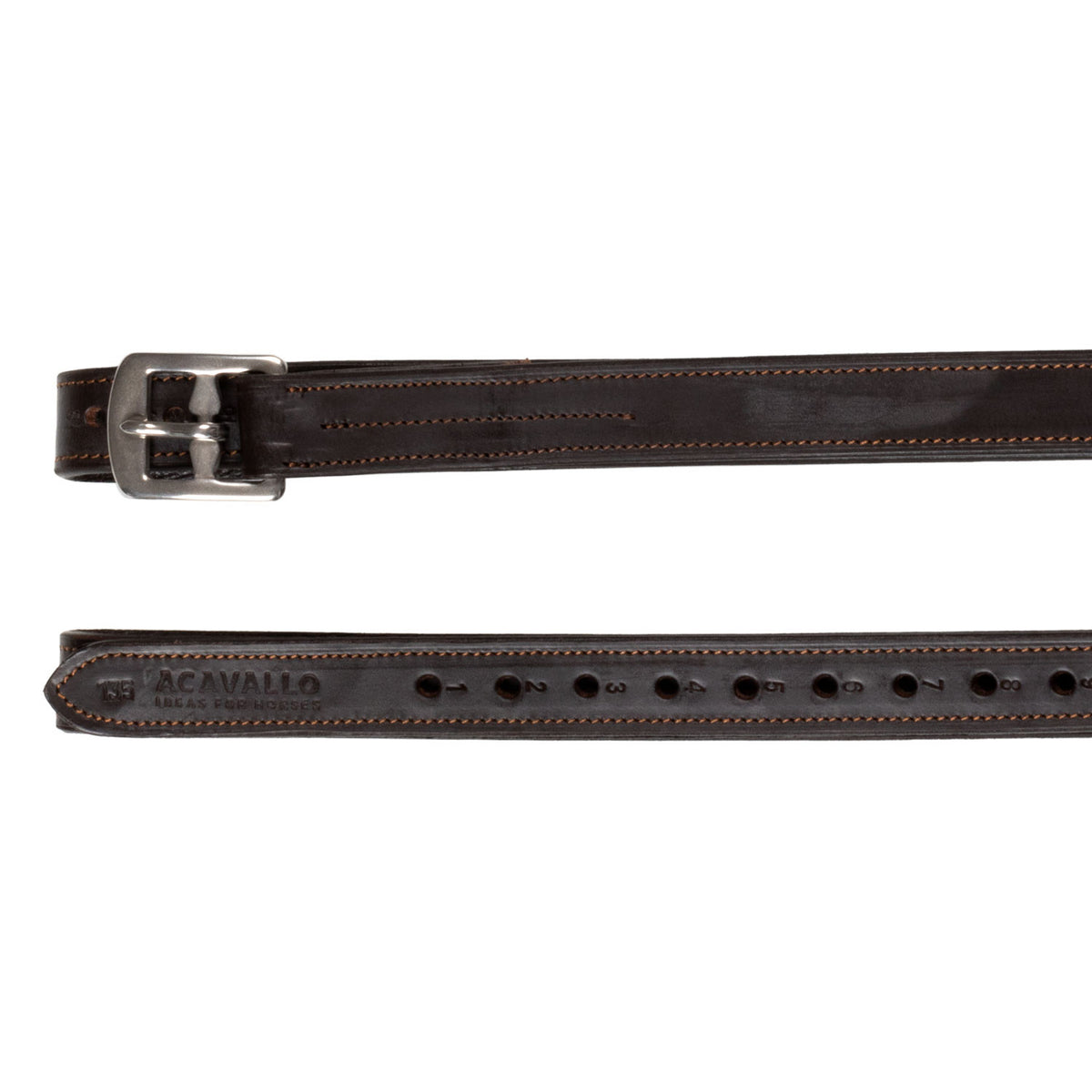 Acavallo Calfskin stirrup leathers internal reinforcement