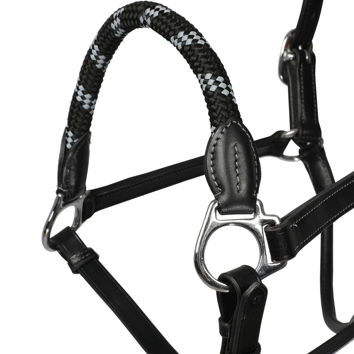 Acavallo Halter anatomical leather rope noseband