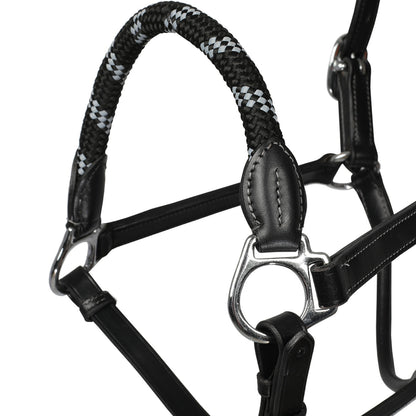 Acavallo Halter anatomical leather rope noseband