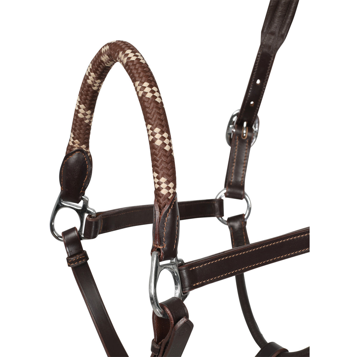 Acavallo Halter anatomical leather rope noseband