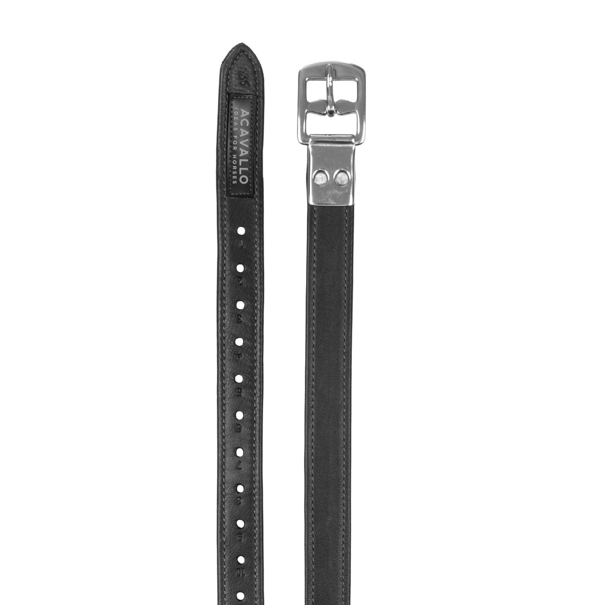 Acavallo Calfskin stirrup leathers encased buckle