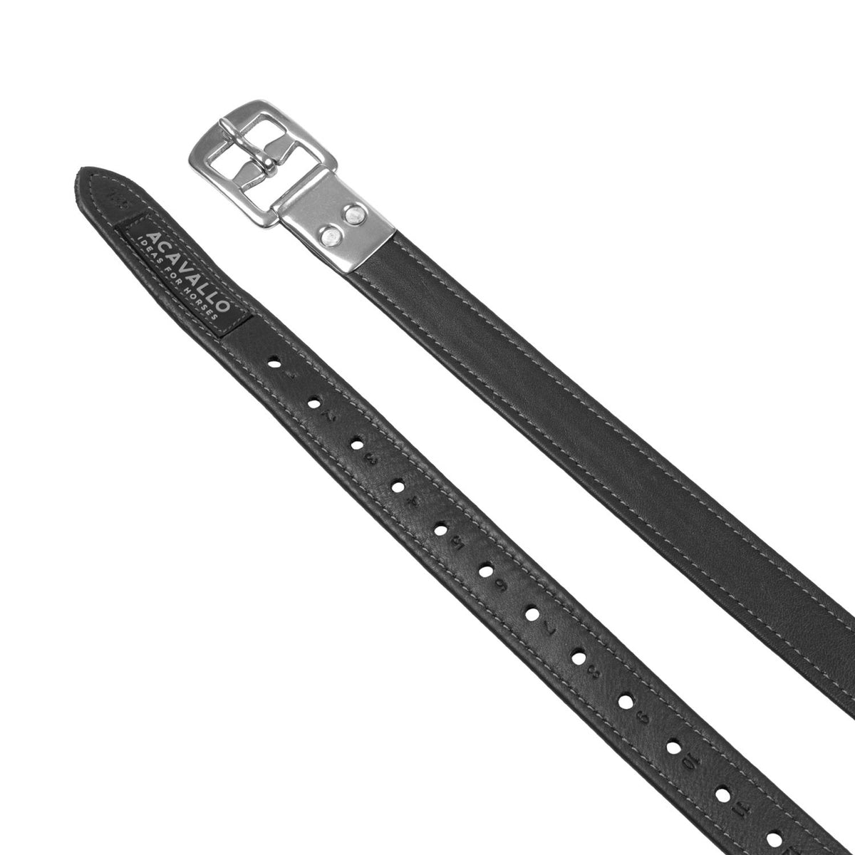 Acavallo Calfskin stirrup leathers encased buckle