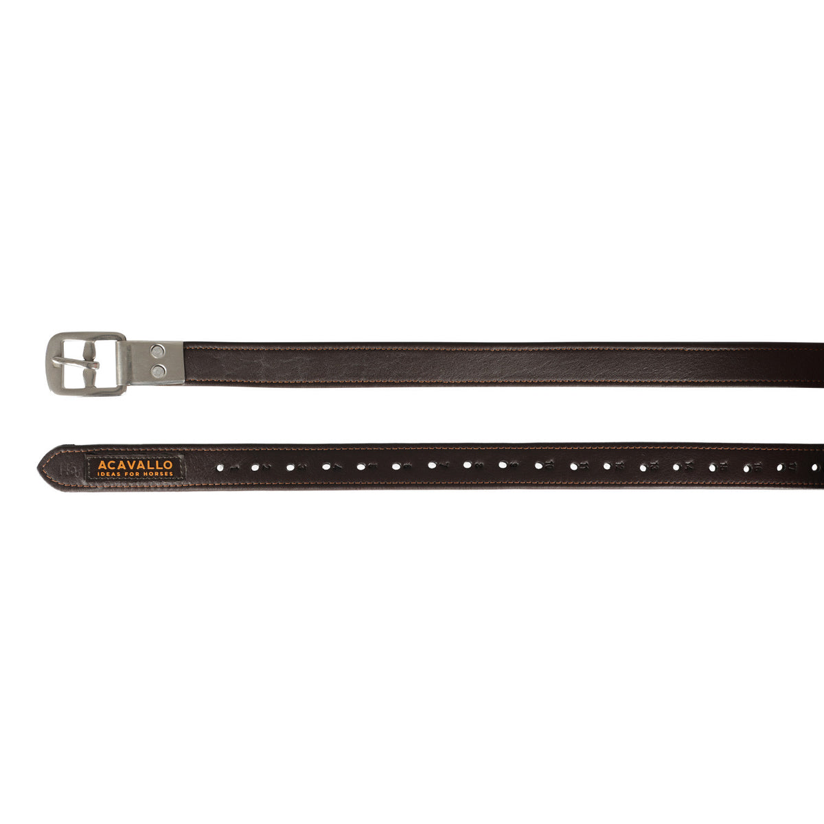 Acavallo Calfskin stirrup leathers encased buckle