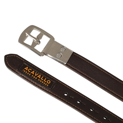 Acavallo Calfskin stirrup leathers encased buckle