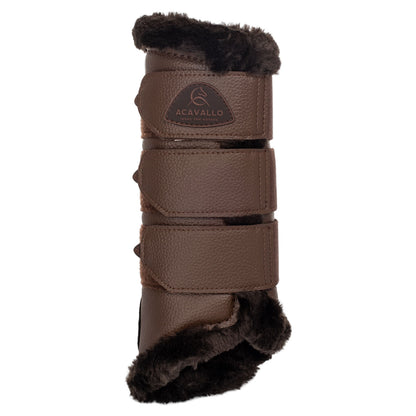 Acavallo Hind brushing boots faux leather & faux sheepskin