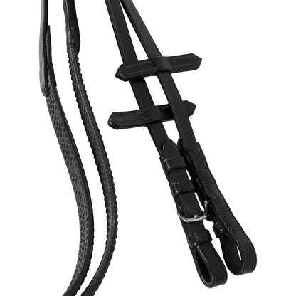 Equestro Leather English bridle with embroideries NEW