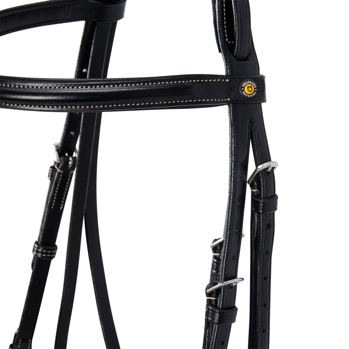 Equestro Leather English bridle with embroideries NEW