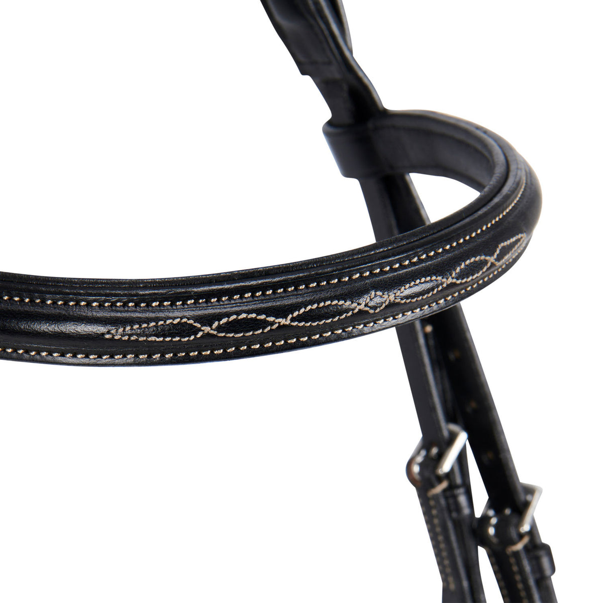 Equestro Leather English bridle with embroideries NEW