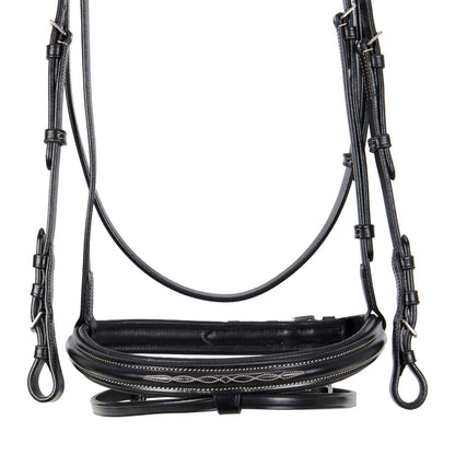 Equestro Leather English bridle with embroideries NEW