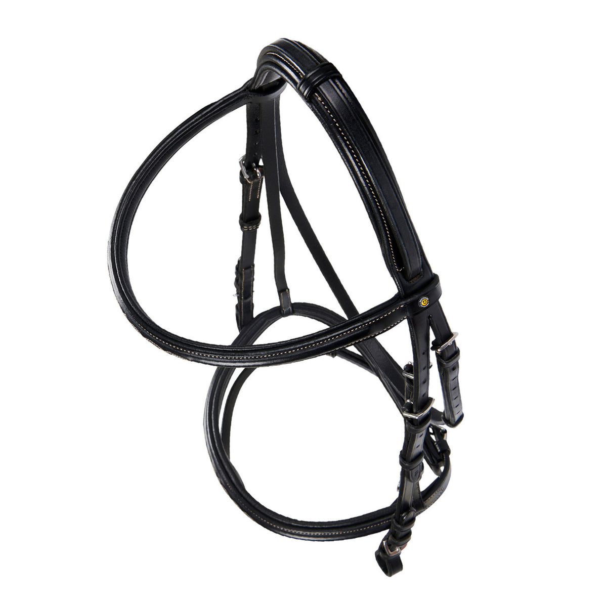 Equestro Leather English bridle with embroideries NEW
