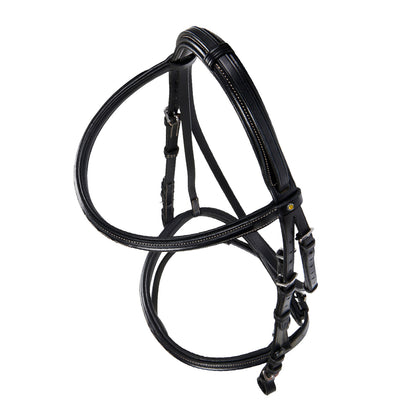 Equestro Leather English bridle with embroideries NEW