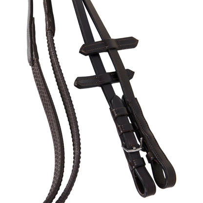 Equestro Leather English bridle with embroideries NEW