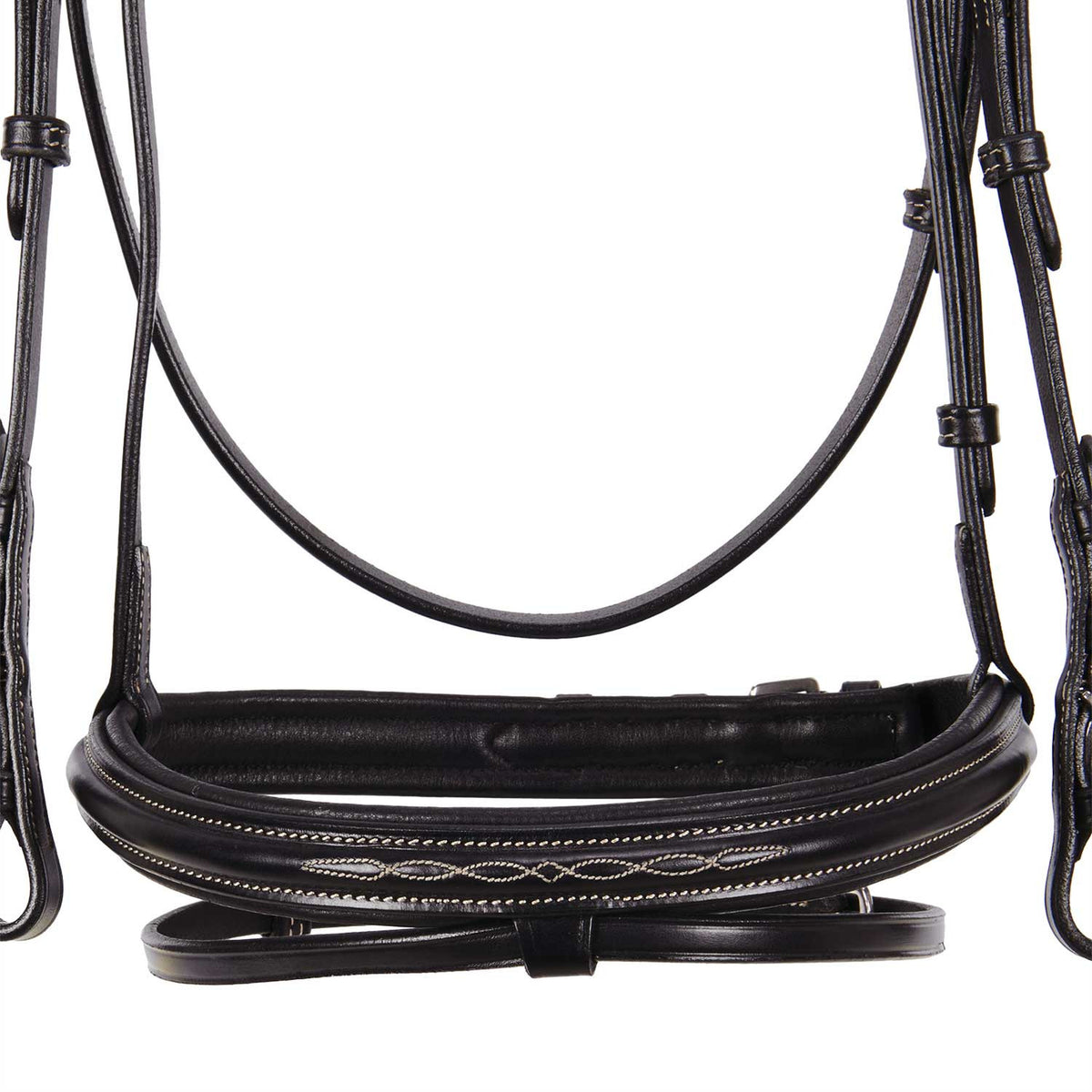 Equestro Leather English bridle with embroideries NEW