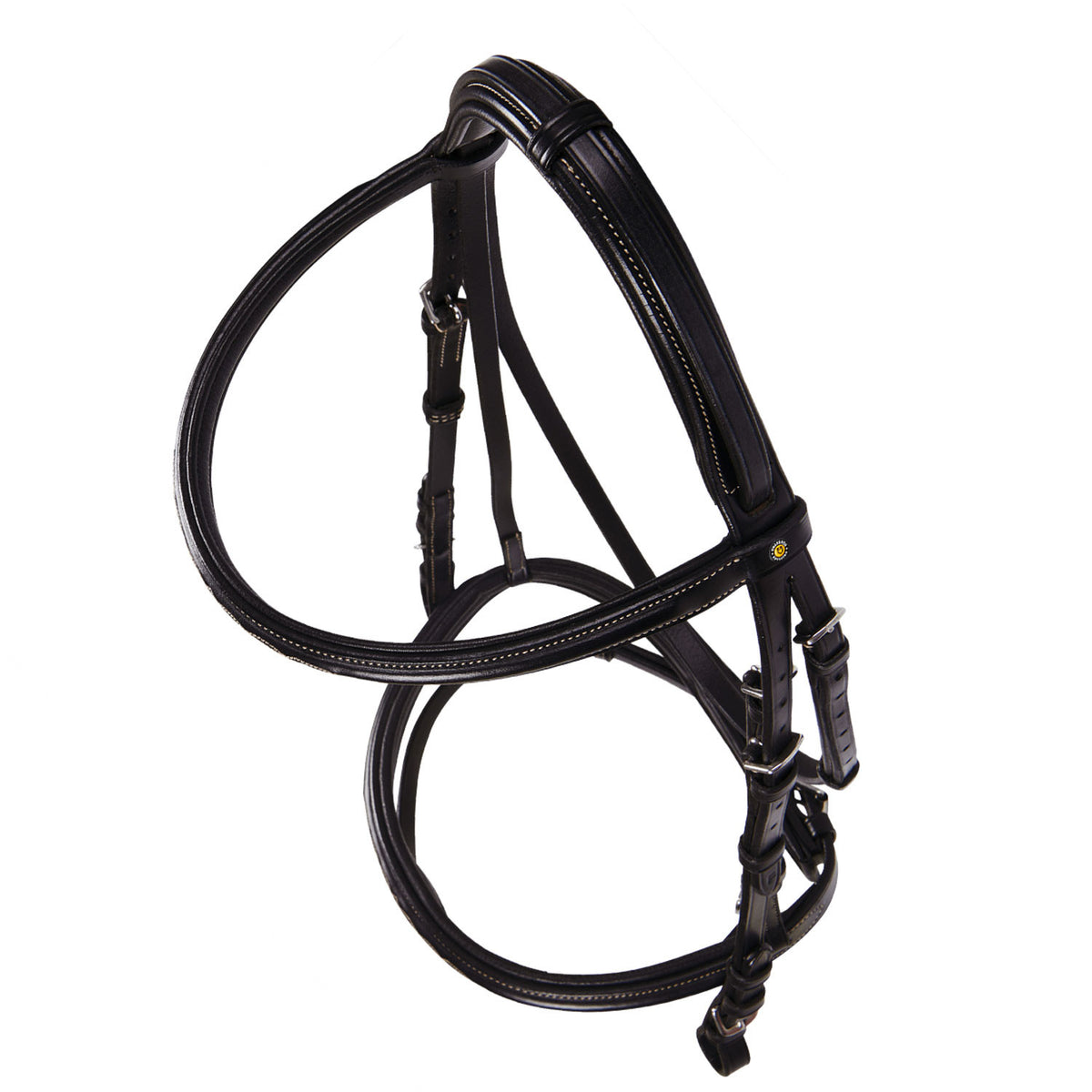 Equestro Leather English bridle with embroideries NEW