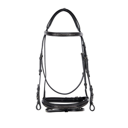 Equestro Leather English bridle with embroideries