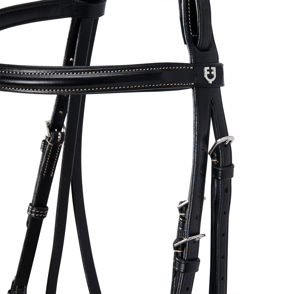 Equestro Leather English bridle with embroideries