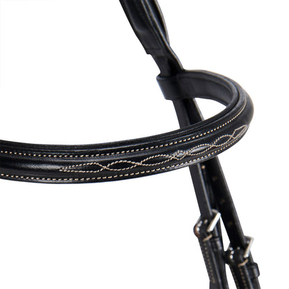 Equestro Leather English bridle with embroideries