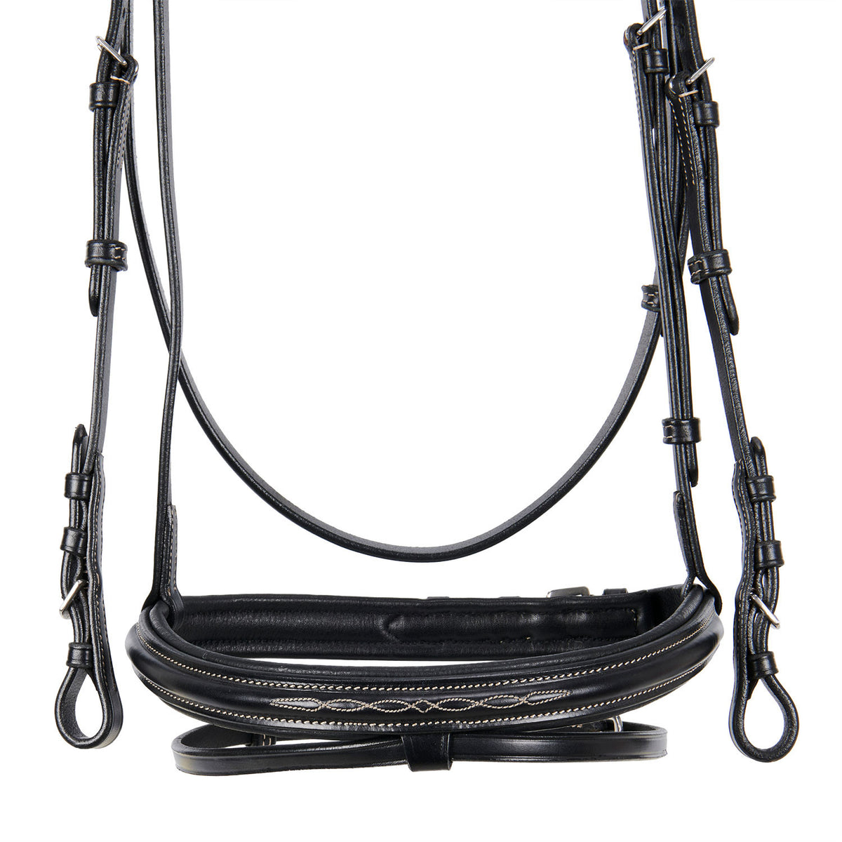 Equestro Leather English bridle with embroideries
