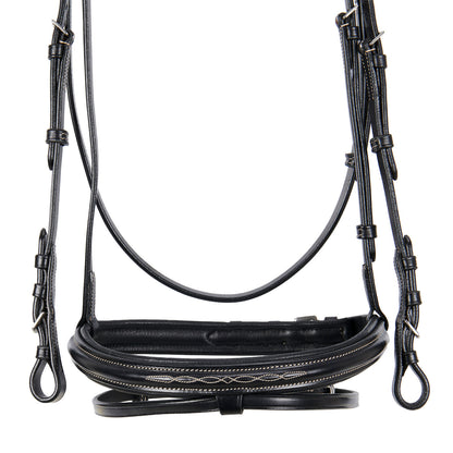 Equestro Leather English bridle with embroideries