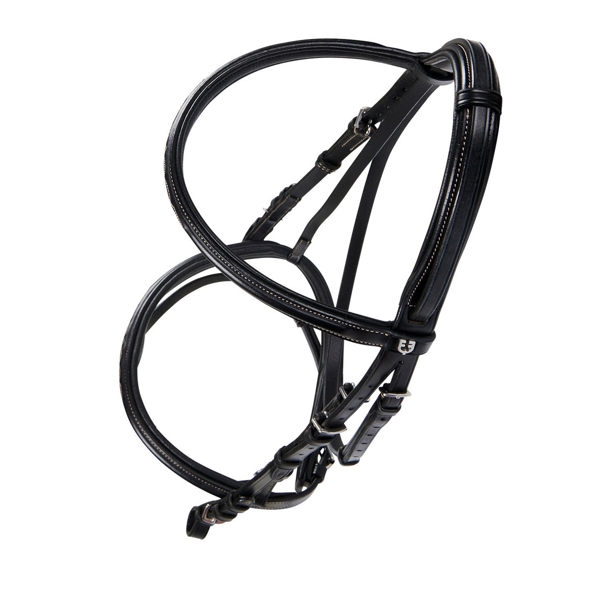 Equestro Leather English bridle with embroideries