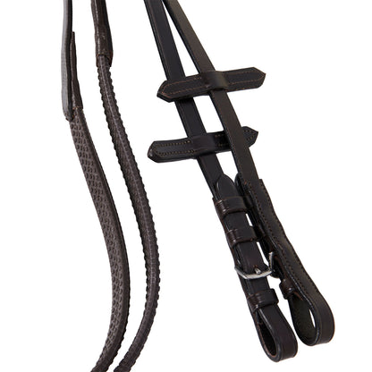 Equestro Leather English bridle with embroideries