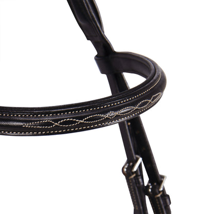 Equestro Leather English bridle with embroideries