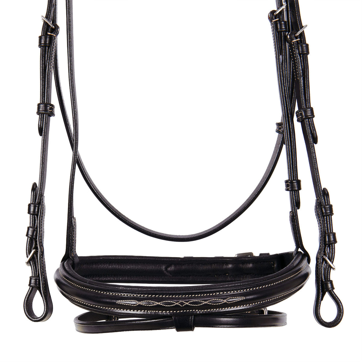 Equestro Leather English bridle with embroideries