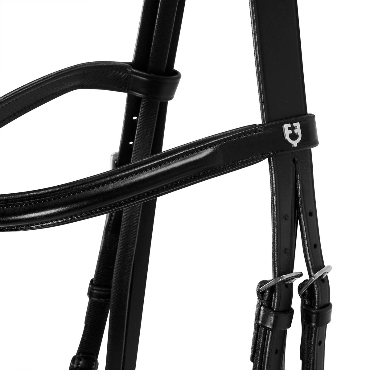 Equestro English leather bridle with rubber reins