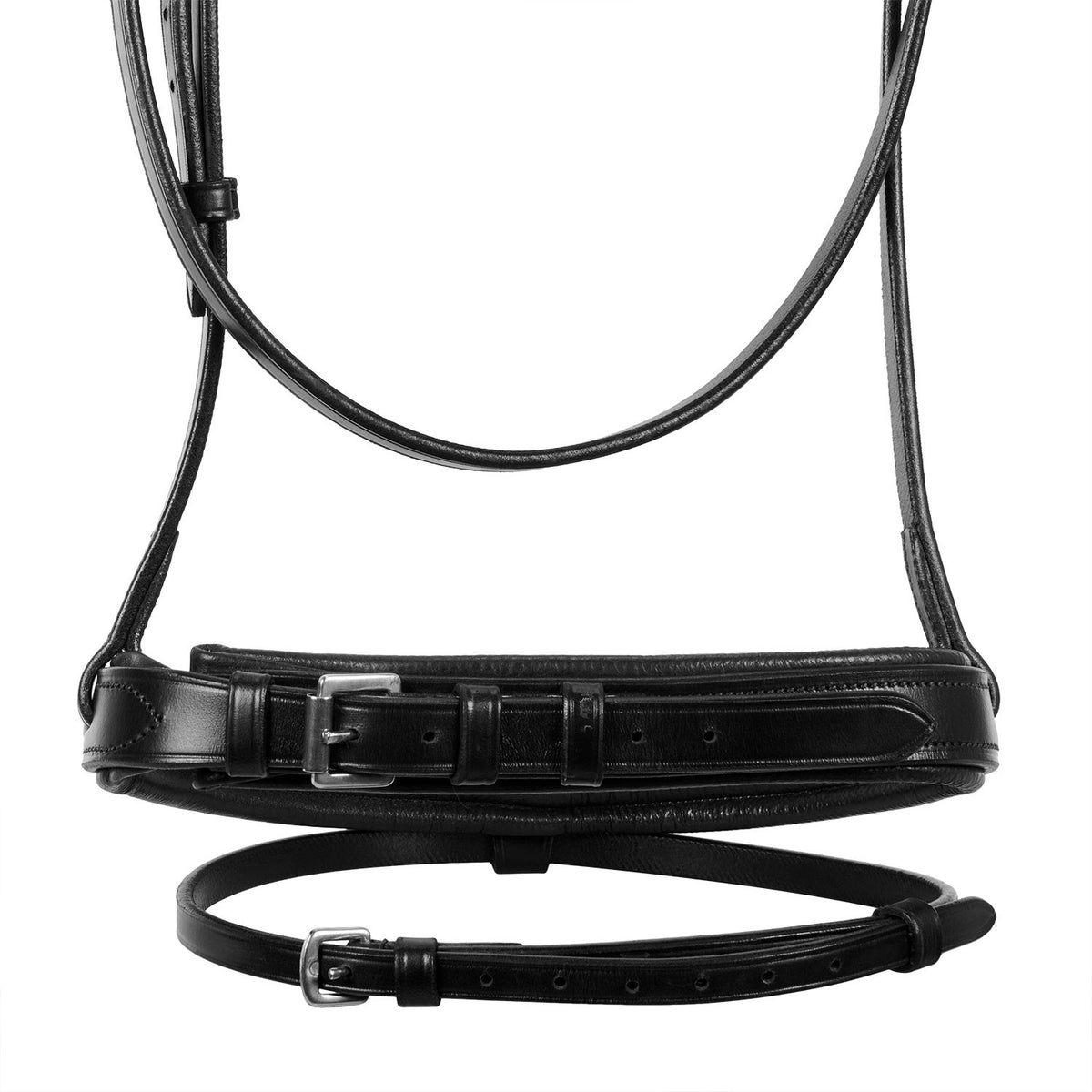 Equestro English leather bridle with rubber reins